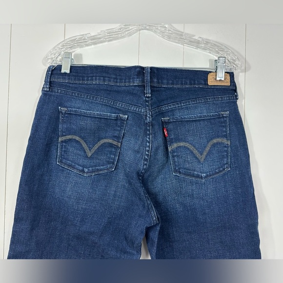 Levis 515 Womens Mid Rise Sz 10 Capri Cuffed Denim Blue Jeans Stretch Casual - Picture 5 of 11